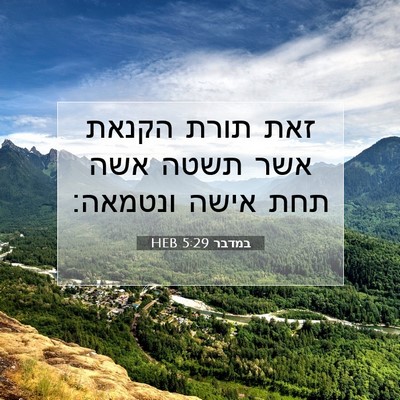 Picture 07 - במדבר 5:29 HEB - זאת תורת הקנאת אשר תשטה אשה - Bible Verse Picture