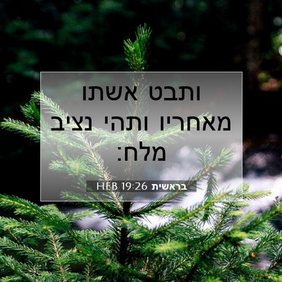 Picture 07 - בראשית 19:26 HEB - ותבט אשתו מאחריו ותהי נציב - Bible Verse Picture