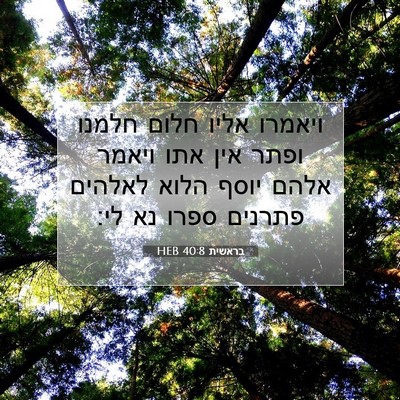 Picture 07 - בראשית 40:8 HEB - ויאמרו אליו חלום חלמנו - Bible Verse Picture