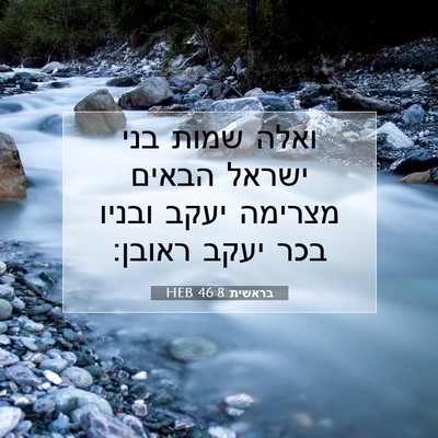 Picture 07 - בראשית 46:8 HEB - ואלה שמות בני ישראל הבאים - Bible Verse Picture
