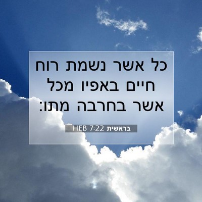 Picture 07 - בראשית 7:22 HEB - כל אשר נשמת רוח חיים באפיו - Bible Verse Picture