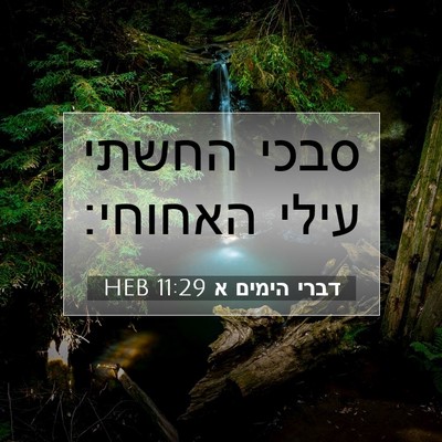 Picture 07 - דברי הימים א 11:29 HEB - סבכי החשתי עילי - Bible Verse Picture