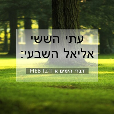 Picture 07 - דברי הימים א 12:11 HEB - עתי הששי אליאל - Bible Verse Picture