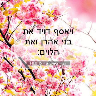 Picture 07 - דברי הימים א 15:4 HEB - ויאסף דויד את בני אהרן ואת - Bible Verse Picture