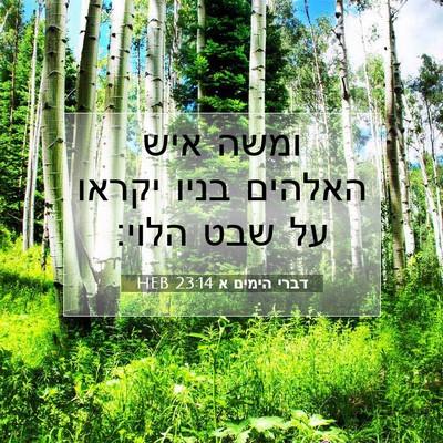 Picture 07 - דברי הימים א 23:14 HEB - ומשה איש האלהים בניו יקראו - Bible Verse Picture
