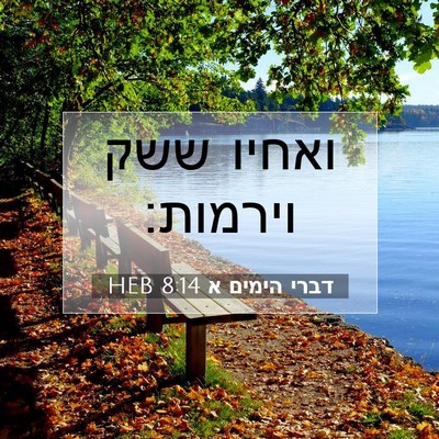 Picture 07 - דברי הימים א 8:14 HEB - ואחיו ששק - Bible Verse Picture