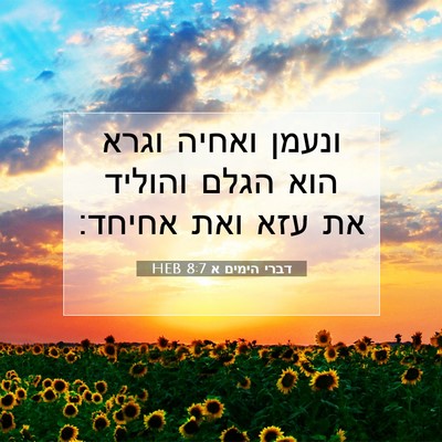 Picture 07 - דברי הימים א 8:7 HEB - ונעמן ואחיה וגרא הוא הגלם - Bible Verse Picture