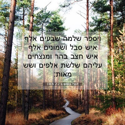 Picture 07 - דברי הימים ב 2:2 HEB - ויספר שלמה שבעים אלף איש - Bible Verse Picture