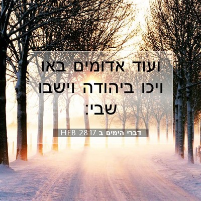 Picture 07 - דברי הימים ב 28:17 HEB - ועוד אדומים באו ויכו - Bible Verse Picture
