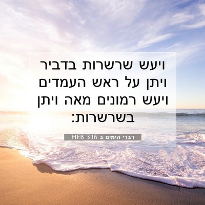 Picture 07 - דברי הימים ב 3:16 HEB - ויעש שרשרות בדביר ויתן על - Bible Verse Picture