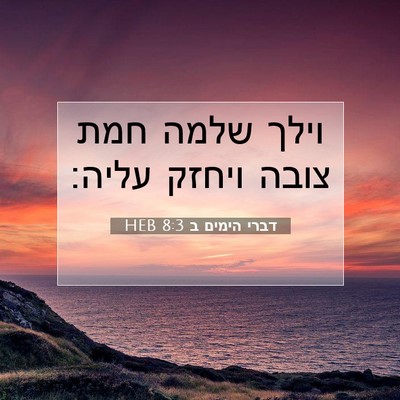 Picture 07 - דברי הימים ב 8:3 HEB - וילך שלמה חמת צובה ויחזק - Bible Verse Picture