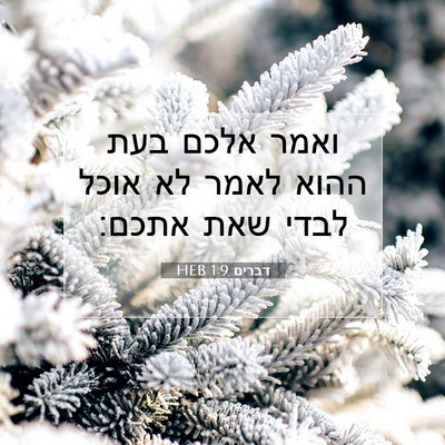 Picture 07 - דברים 1:9 HEB - ואמר אלכם בעת ההוא לאמר לא - Bible Verse Picture