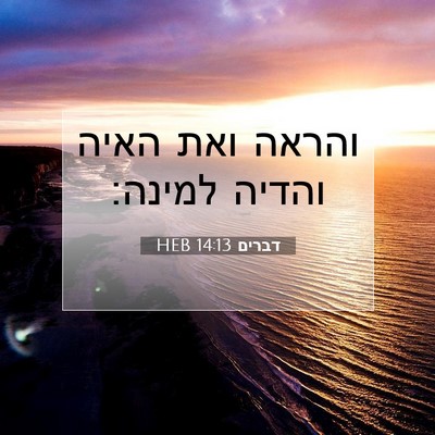 Picture 07 - דברים 14:13 HEB - והראה ואת האיה והדיה - Bible Verse Picture