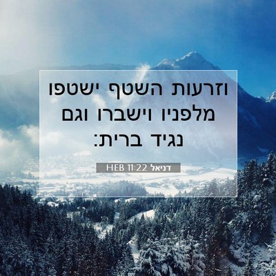 Picture 07 - דניאל 11:22 HEB - וזרעות השטף ישטפו מלפניו - Bible Verse Picture