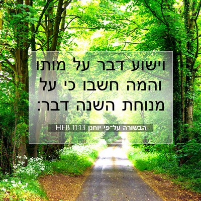 Picture 07 - הבשורה על־פי יוחנן 11:13 HEB - וישוע דבר על מותו והמה חשבו - Bible Verse Picture