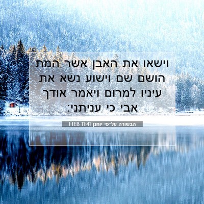 Picture 07 - הבשורה על־פי יוחנן 11:41 HEB - וישאו את האבן אשר המת הושם - Bible Verse Picture