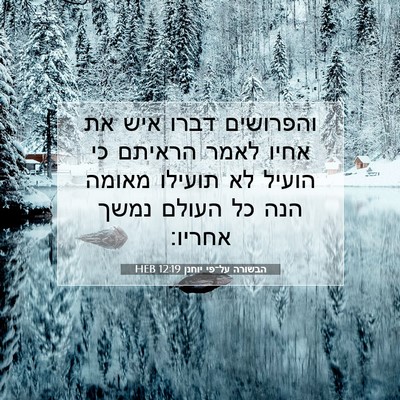 Picture 07 - הבשורה על־פי יוחנן 12:19 HEB - והפרושים דברו איש את אחיו - Bible Verse Picture