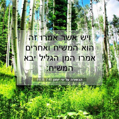 Picture 07 - הבשורה על־פי יוחנן 7:41 HEB - ויש אשר אמרו זה הוא המשיח - Bible Verse Picture