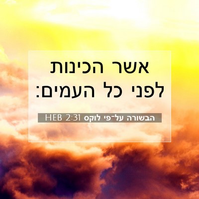 Picture 07 - הבשורה על־פי לוקס 2:31 HEB - אשר הכינות לפני כל - Bible Verse Picture