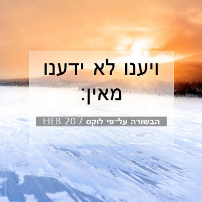 Picture 07 - הבשורה על־פי לוקס 20:7 HEB - ויענו לא ידענו - Bible Verse Picture