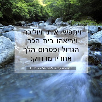 Picture 07 - הבשורה על־פי לוקס 22:54 HEB - ויתפשו אותו ויוליכהו - Bible Verse Picture
