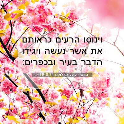 Picture 07 - הבשורה על־פי לוקס 8:34 HEB - וינוסו הרעים כראותם את אשר - Bible Verse Picture
