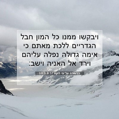 Picture 07 - הבשורה על־פי לוקס 8:37 HEB - ויבקשו ממנו כל המון חבל - Bible Verse Picture