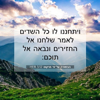Picture 07 - הבשורה על־פי מרקוס 5:12 HEB - ויתחננו לו כל השדים לאמר - Bible Verse Picture