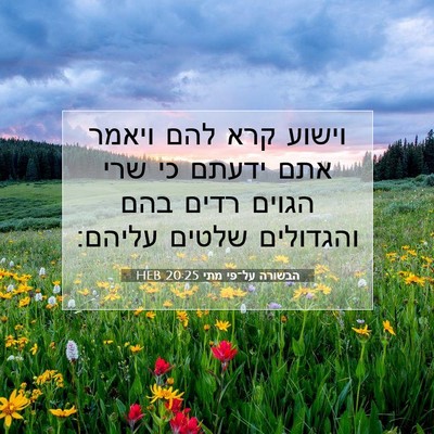 Picture 07 - הבשורה על־פי מתי 20:25 HEB - וישוע קרא להם ויאמר אתם - Bible Verse Picture