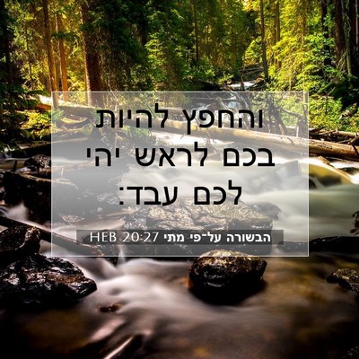 Picture 07 - הבשורה על־פי מתי 20:27 HEB - והחפץ להיות בכם לראש יהי - Bible Verse Picture