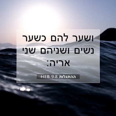 Picture 07 - ההתגלות 9:8 HEB - ושער להם כשער נשים ושניהם - Bible Verse Picture