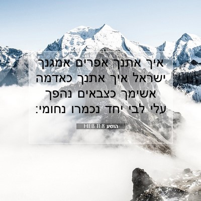 Picture 07 - הושע 11:8 HEB - איך אתנך אפרים אמגנך ישראל - Bible Verse Picture