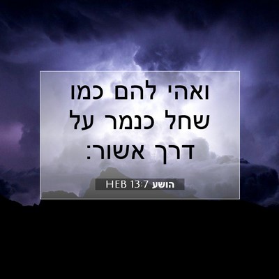 Picture 07 - הושע 13:7 HEB - ואהי להם כמו שחל כנמר על - Bible Verse Picture