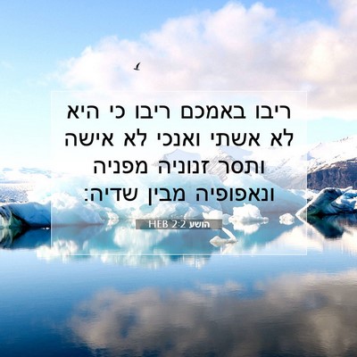 Picture 07 - הושע 2:2 HEB - ריבו באמכם ריבו כי היא לא - Bible Verse Picture