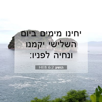 Picture 07 - הושע 6:2 HEB - יחינו מימים ביום השלישי - Bible Verse Picture