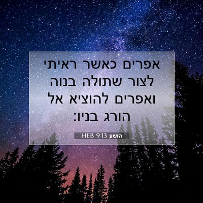 Picture 07 - הושע 9:13 HEB - אפרים כאשר ראיתי לצור - Bible Verse Picture