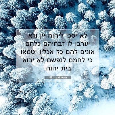 Picture 07 - הושע 9:4 HEB - לא יסכו ליהוה יין ולא יערבו - Bible Verse Picture