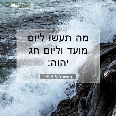Picture 07 - הושע 9:5 HEB - מה תעשו ליום מועד וליום חג - Bible Verse Picture