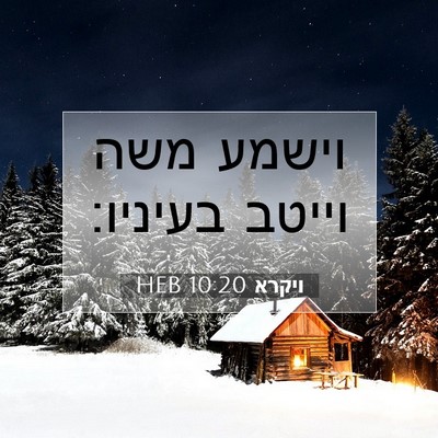 Picture 07 - ויקרא 10:20 HEB - וישמע משה וייטב - Bible Verse Picture