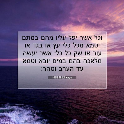 Picture 07 - ויקרא 11:32 HEB - וכל אשר יפל עליו מהם במתם - Bible Verse Picture