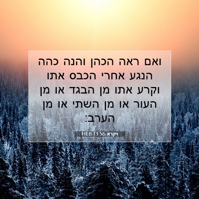Picture 07 - ויקרא 13:56 HEB - ואם ראה הכהן והנה כהה הנגע - Bible Verse Picture