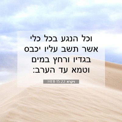 Picture 07 - ויקרא 15:22 HEB - וכל הנגע בכל כלי אשר תשב - Bible Verse Picture