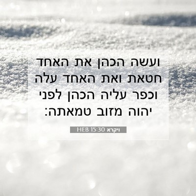 Picture 07 - ויקרא 15:30 HEB - ועשה הכהן את האחד חטאת ואת - Bible Verse Picture