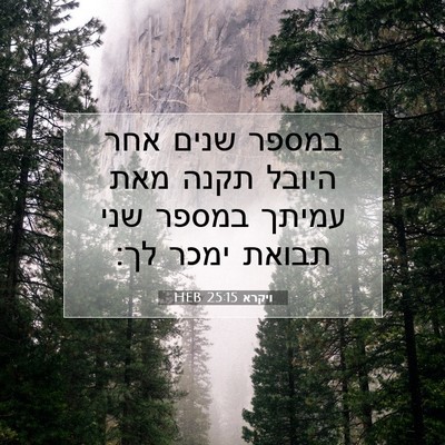 Picture 07 - ויקרא 25:15 HEB - במספר שנים אחר היובל תקנה - Bible Verse Picture