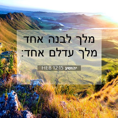 Picture 07 - יהושע 12:15 HEB - מלך לבנה אחד מלך עדלם - Bible Verse Picture