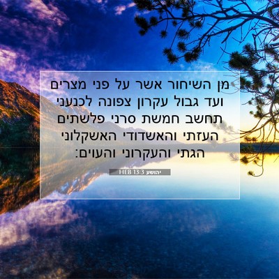 Picture 07 - יהושע 13:3 HEB - מן השיחור אשר על פני מצרים - Bible Verse Picture