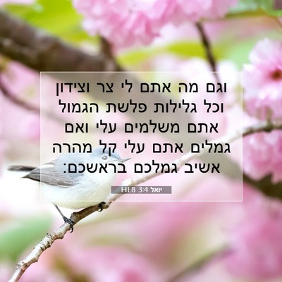 Picture 07 - יואל 3:4 HEB - וגם מה אתם לי צר וצידון וכל - Bible Verse Picture