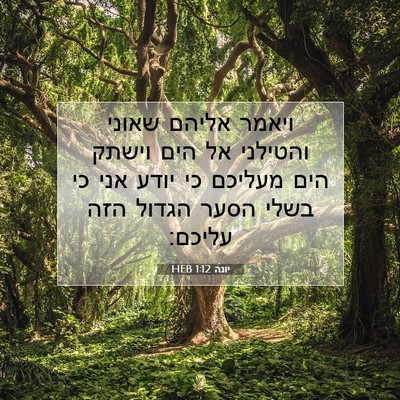 Picture 07 - יונה 1:12 HEB - ויאמר אליהם שאוני והטילני - Bible Verse Picture