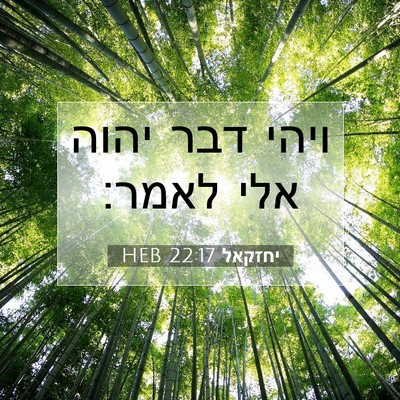 Picture 07 - יחזקאל 22:17 HEB - ויהי דבר יהוה אלי - Bible Verse Picture