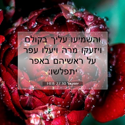 Picture 07 - יחזקאל 27:30 HEB - והשמיעו עליך בקולם ויזעקו - Bible Verse Picture